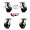 Service Caster 6 Inch Glass Filled Nylon Caster Set with Roller Bearing 4 Swivel Lock 2 Brake SCC-35S620-GFNR-SLB-BSL-2-BSL-2 - alternate 4